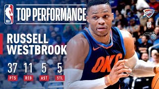Russell Westbrook Scores 37 Points vs. the Magic | November 29, 2017
