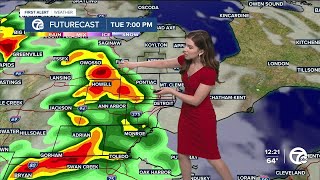 Storm threat this evening in metro Detroit