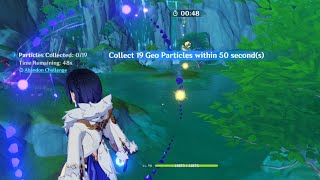 Genshin Impact 4.4 - Collect 19 Geo particles within 50 Second (Time Trial Challenge Chenyu Vale)