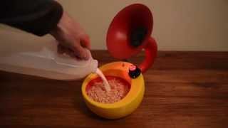 Snap, Crackle and Pop amplification cereal bowl