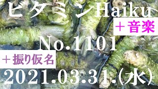 今日の俳句＋音楽。ビタミンHaiku。No.1101。2021.03.31.(水曜日)