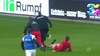 Football Players & Staff kicking Hooligans in Germany