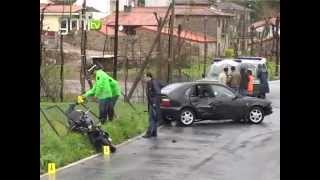Motociclista colhido por carro desgovernado em Selho S. Lourenço