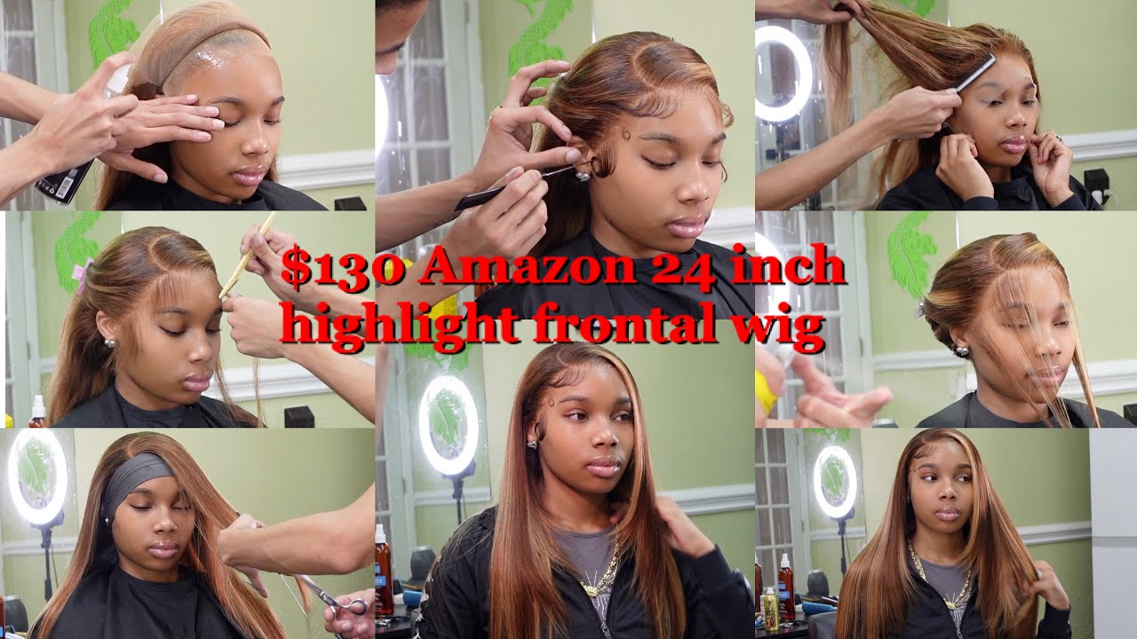 4 27 Highlight Wig Install 130 Amazon Wig Review Youtube