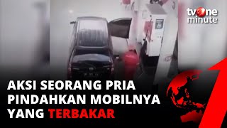 Detik-detik Mobil Terbakar saat Isi Bensin di SPBU