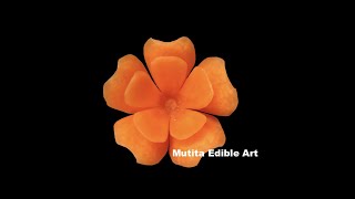 Carrot Butterfly Flower Simple Design | Beginners L 290 | Mutita Art Of Fruit & Vegetable Carving