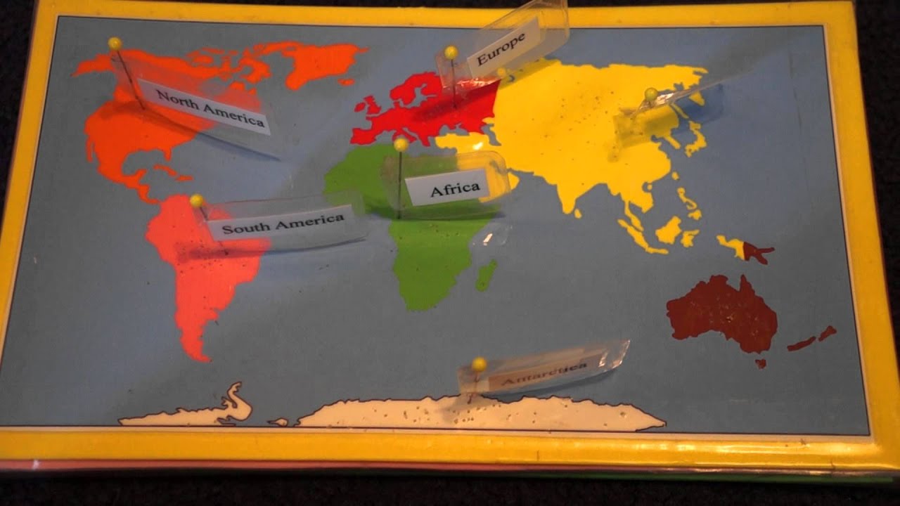 7 Continents Song And Montessori Map Work - YouTube