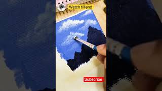 tiny mountain painting #shorts #short #viral #viralshorts #viralvideo #shortvideo