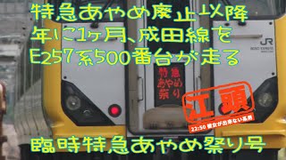 【特急あやめ期間限定復活】180602 E257系500番台NB-14編成 臨時特急あやめ祭り号