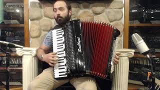 6284 - Black Dallape Super Maestro Piano Accordion LMMH 41 142 $7999