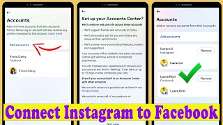 How to connect instagram to facebook 2023 in account Center | link facebook to instagram FB ID insta