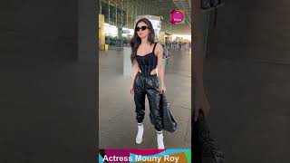 Mouni Roy In Tight Leather Outfit 💖🥰😍 #shorts