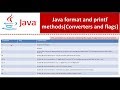 Java format and printf methods(Converters and flags) | Java Tutorial