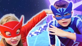 PJ Masks in Real Life 🌙 Heroes on the Moon 🌙 PJ Masks vs. Luna Girl | PJ Masks Official