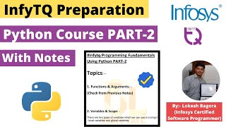 Infytq Preparation Python Programming Series PART-2 Python Course Finished #infytq #infosys #python