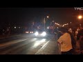 mustang destroys built porsche on the street mustang in car