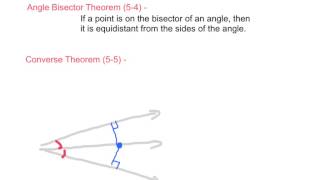 Geometry 5.2 Perpendicular & Angle Bisectors