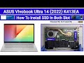 How To Upgrade M.2 NVMe SSD ASUS Vivobook Ultra 14 2022 K413EA / Disassembly And Assembly