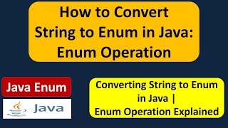 How to Convert String to Enum in Java - enum Operation | enum in Java | Java Tutorial