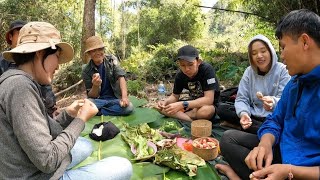 พาบ่าวไทยกินข้าวป่าที่แม่น้ำสี่ง| ພາບ່າວໄທກິນເຂົ້າປ່າຢູ່ແມ່ນ້ຳສີ່ງຫົງສາວະດີ ແຂວງໄຊຍະບູລີ