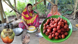 বর্ষার পাকা তাল দিয়ে তেলে ভাজা গরম গরম তালের পিঠা রেসিপি | taler bora recipe bengali | taler pitha