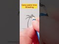 how to draw a palm tree very easy palm tree drawing