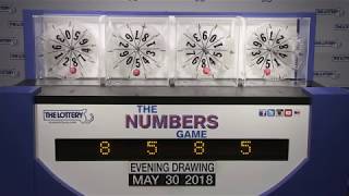 Evening Numbers Game Drawing: Wednesday, May 30, 2018