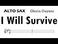 I Will Survive Alto Sax Sheet Music Backing Track Play Along Partitura