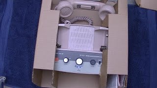 Unboxing 1970s NOS Johnson 130A CB Radio Telephone And Power Up