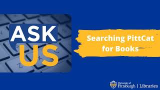 Searching PittCat for Books