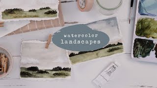 Mini Watercolor Landscapes | Easy Paint With Me!