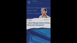 Gibran Mengaku Bukan Fufufafa, Menkominfo Mengamini