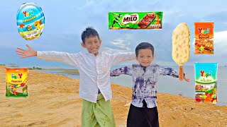 DRAMA BORONG YUPI DAN ES KRIM.MAKAN DI PANTAI,SERU BANGET☺️