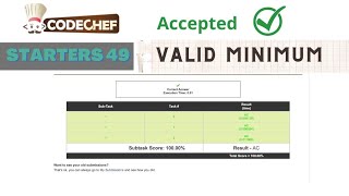 Valid Minimum ll codechef solution