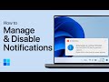 How To Manage & Disable Windows Notifications