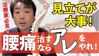 【治療家必見】見立てが大事！腰痛を治すのならアレをやれ！　ゴッドハンド整体癒楽心体療法