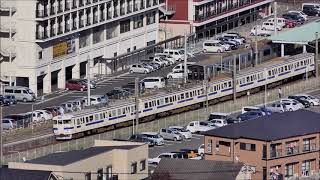 鹿児島本線伊集院駅　817系・415系交換