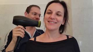 ASMR Hair dryer sound with couple cuddles. Happy relax and sleep!