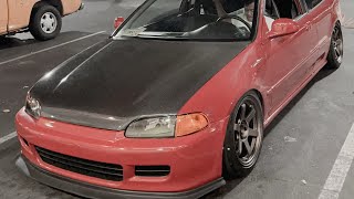 1st car Super clean 1993 Honda civic Ej1 coupe quick interview  with Boss grp 24