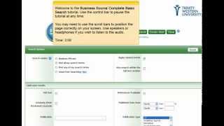 EBSCOhost Business Source Complete Basic Search Tutorial