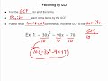 Factoring by GCF