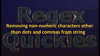 Removing non-numeric characters other than dots and commas from a string