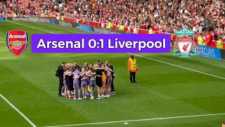 Liverpool womens players celebrate away Arsenal victory with fans 長野風花