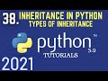 Python 3.9 Tutorials: Inheritance In Python | Types Of Inheritance | Single , Multi level , Multiple