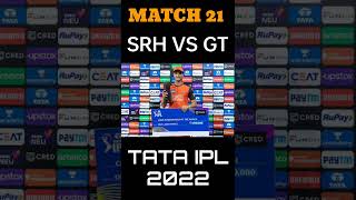 SRH VS GT POST-MATCH PRESENTATION | MATCH 21 | TATA IPL 2022 | #SRHvsGT #GTvsSRH #shorts #viral #IPL