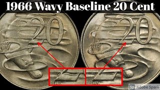 1966 Wavy Baseline 20 cent