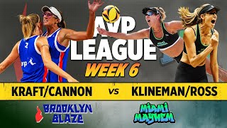 Ross/Klineman vs. Cannon/Kraft | Miami Mayhem vs. Brooklyn Blaze AVP LEAGUE WEEK 6