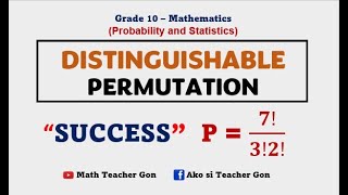 Distinguishable Permutation - Probability and Statistics - Grade 10 Math