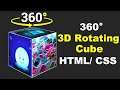 3D Rotating Cube Animation using HTML CSS, CSS Animation Tutorial for beginners, Cyber Warriors