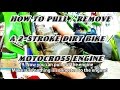 HOW TO REMOVE A 2-STROKE DIRT BIKE MOTOCROSS ENGINE Kawasaki KX60 / DirtBikeDudeZ